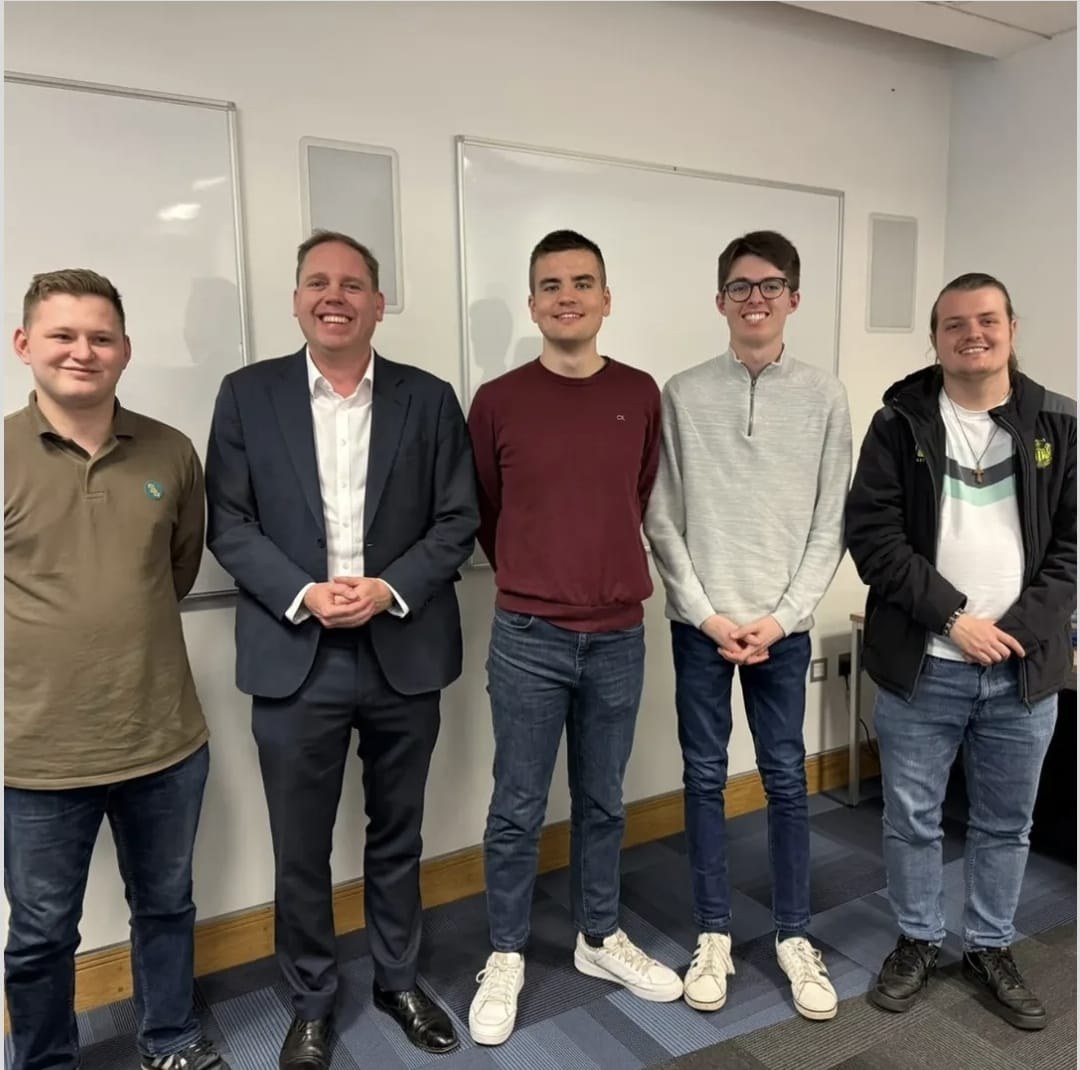 Aaron Larkin and Young Conservatives with a guest speaker